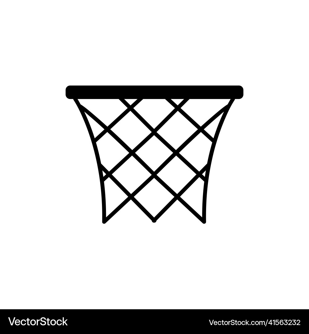 Basketball Ring Ikone silhouette Logo auf weiß Basketball Ring Ikone silhouette Logo auf weiß vektorbild