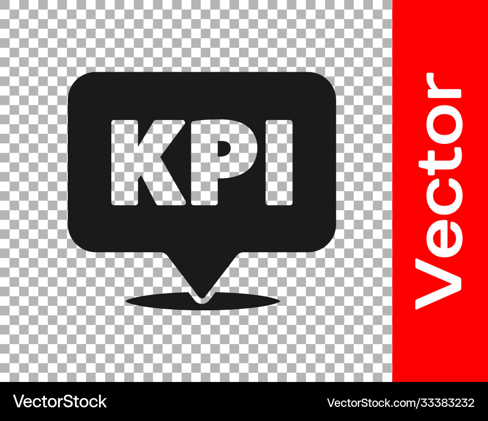 Black kpi - key performance indicator icon Black kpi - key performance indicator icon Vector Image
