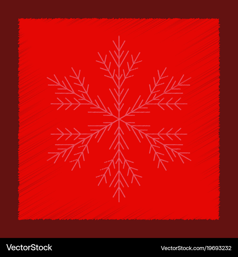 Flat shading style icon snowflake Vector Image