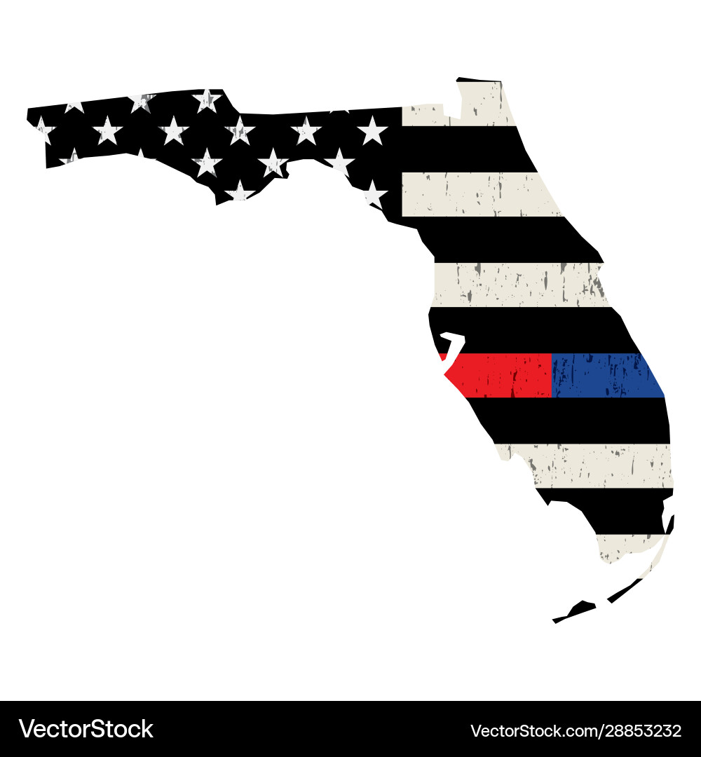 Florida Police & Fire Support Vector Image
