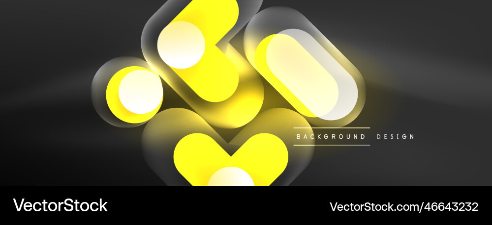 Glowing round shapes abstract background template Glowing round shapes abstract background template vector image