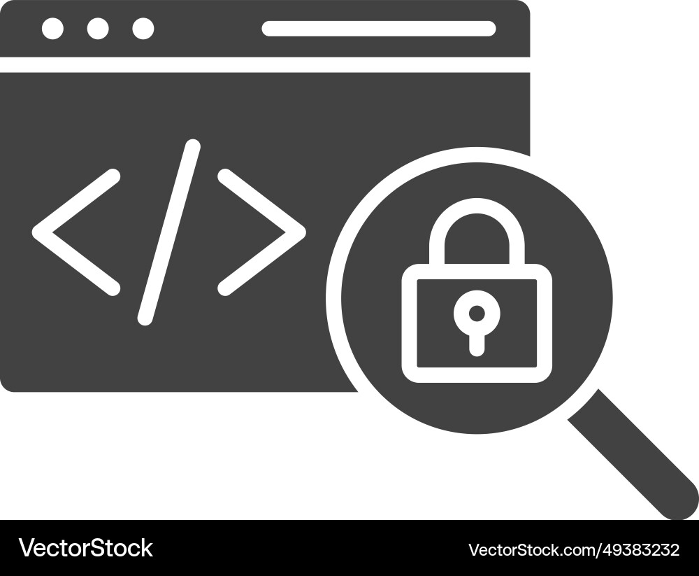 Insecure code icon image vector image