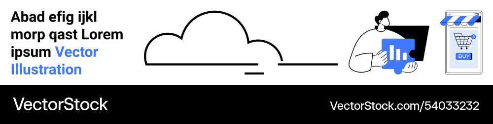 Modern cloud computing with data analytics and e Vector Image