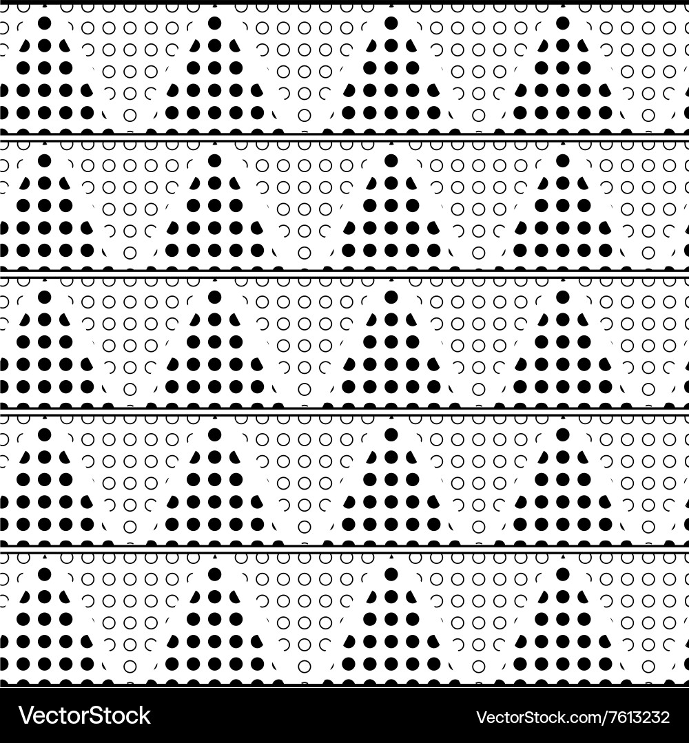 Monochrome pattern of triangles with dots Vector Image