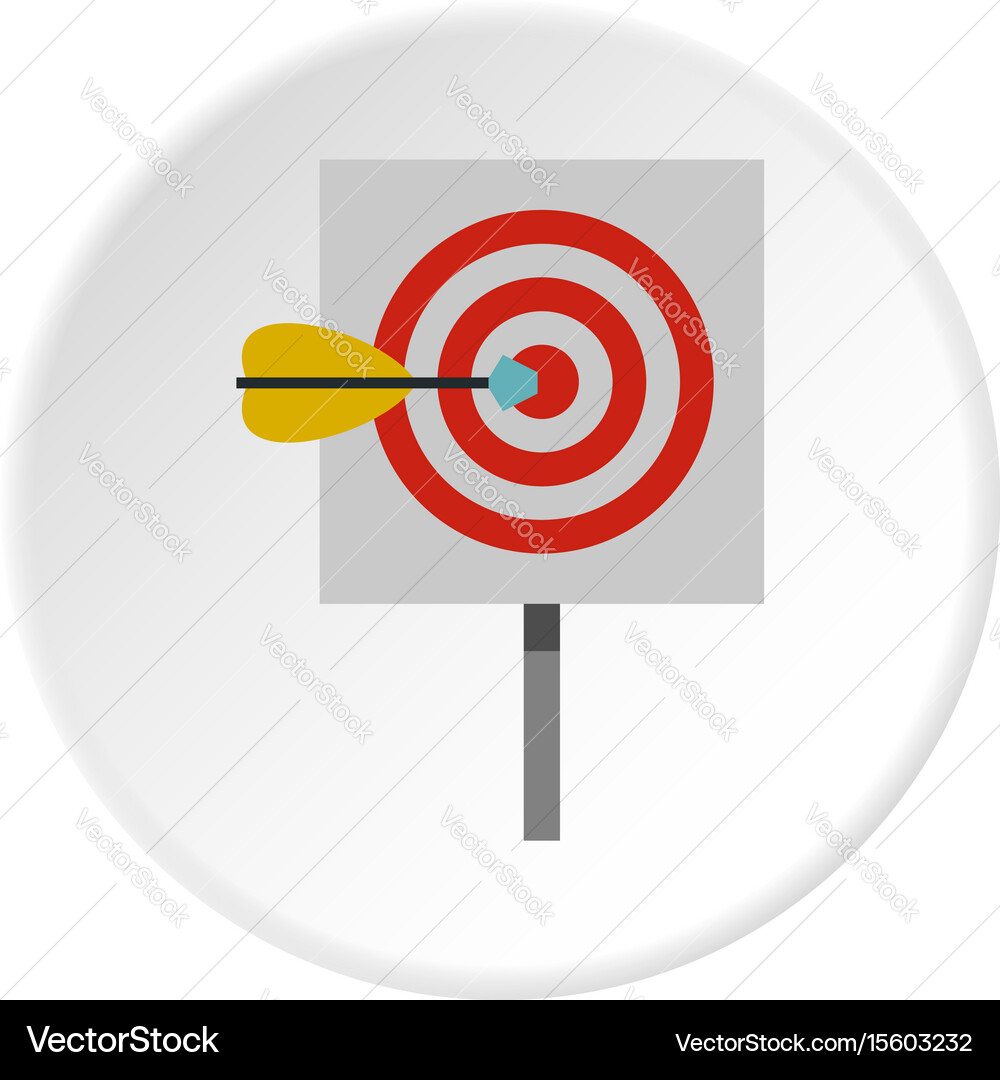 Red Dart Target with Dart Icon vector image