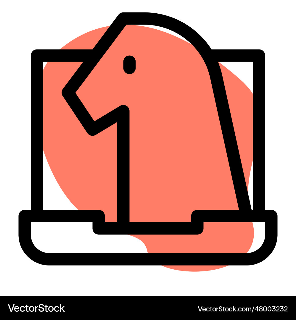 Trojan a malicious software for hacking computer vector image
