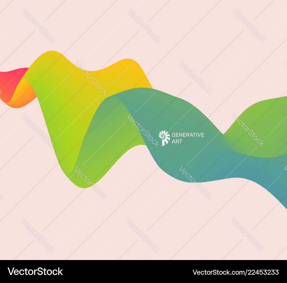 3d wavy background dynamic effect design template 3d wavy background dynamic effect design template vector image