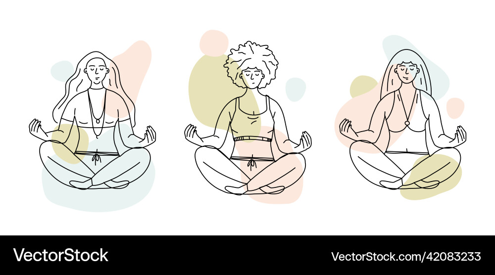 A set of in the style line Vector Image
