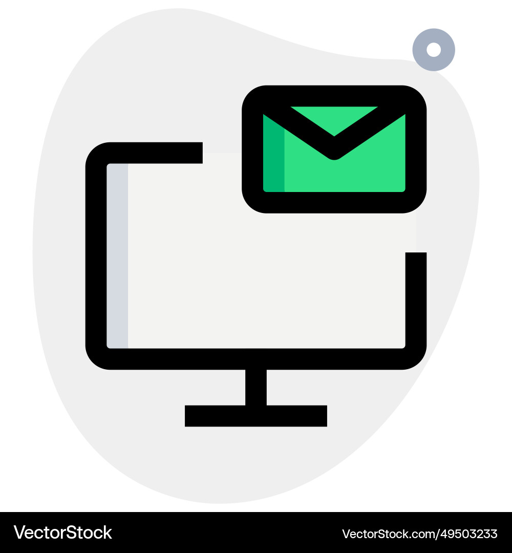 Accessing and managing emails on desktop Vector Image