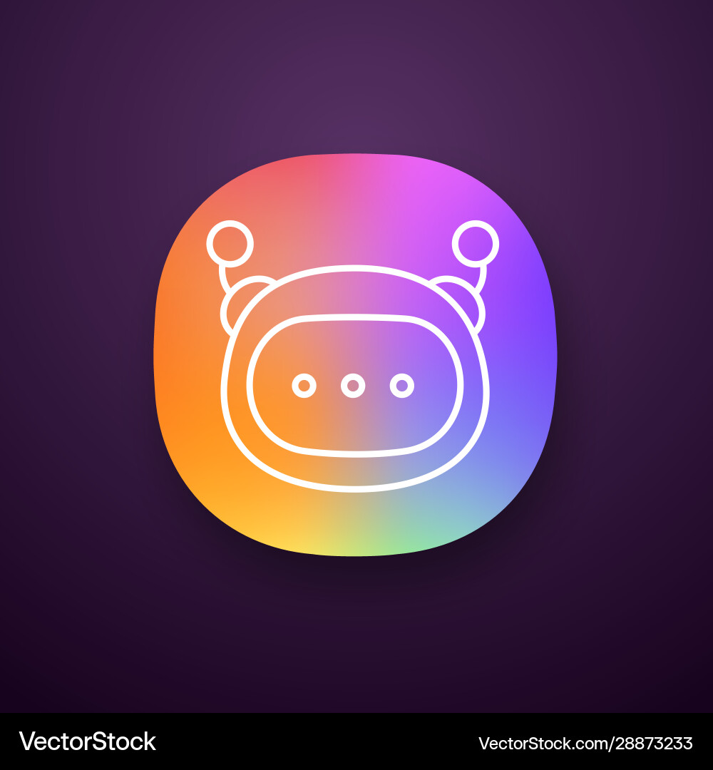 Chatbot message app icon Chatbot message app icon vector image