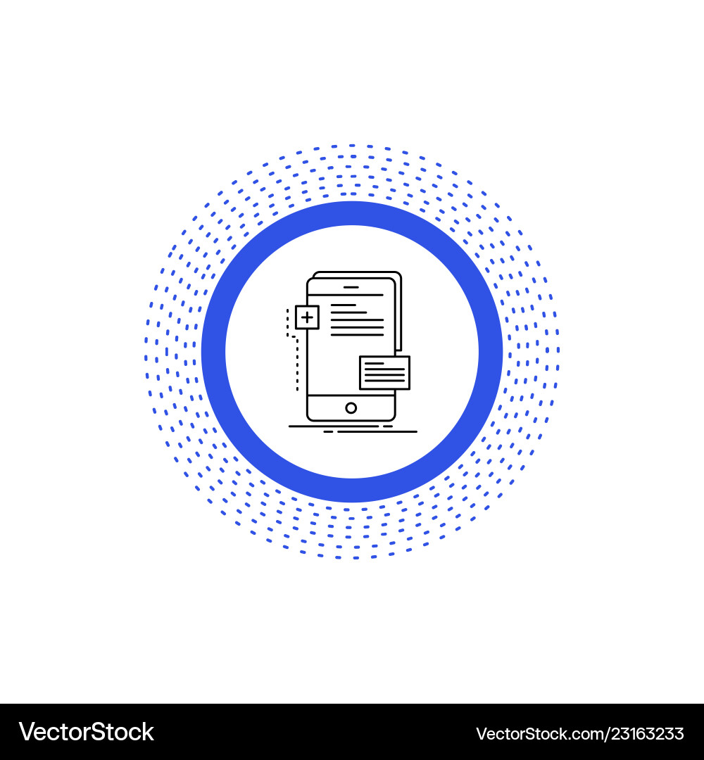 Frontend interface mobile phone developer line Frontend interface mobile phone developer line vector image