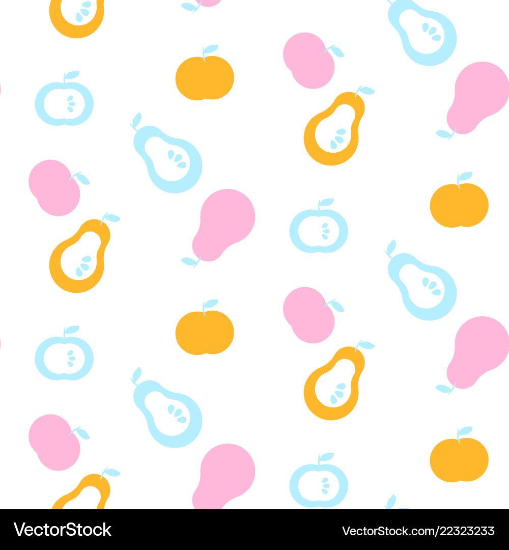 Fruits simple seamless pattern primitive Fruits simple seamless pattern primitive vector image
