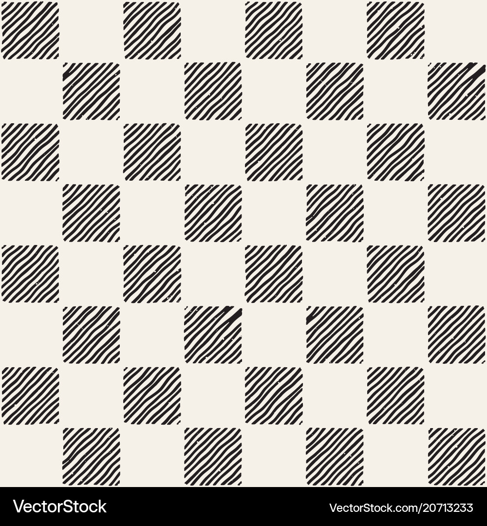 Hand drawn seamless repeating pattern with checker Hand drawn seamless repeating pattern with checker vector image