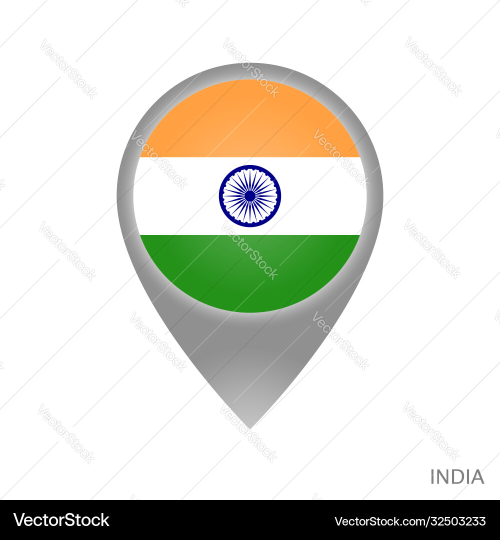 India Pointer Flag Icon vector image