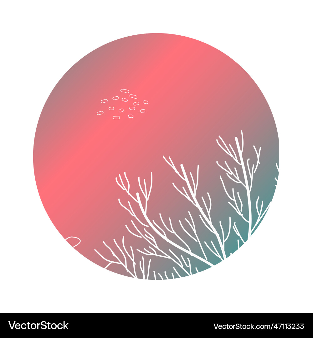 Isolated round shape with color summer background Isolated round shape with color summer background Vector Image