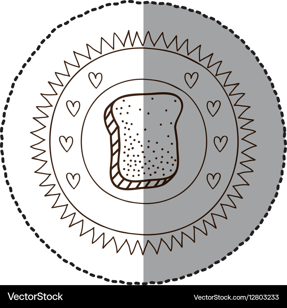 Monochrome circular frame with middle shadow vector image