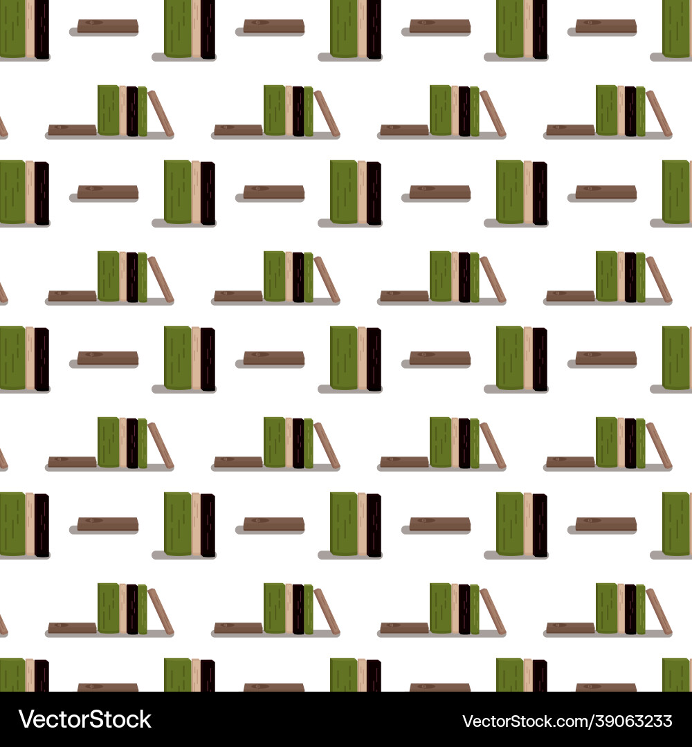 Seamless pattern from a stack of books in blurred Vector Image