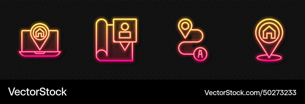 Set line route location city map navigation Set line route location city map navigation vector image