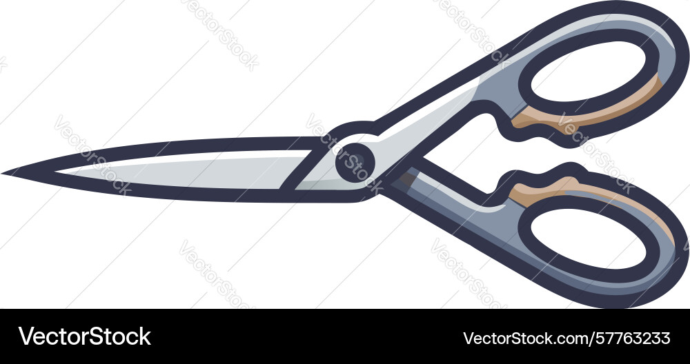 Simple everyday grey scissors tool icon design Vector Image