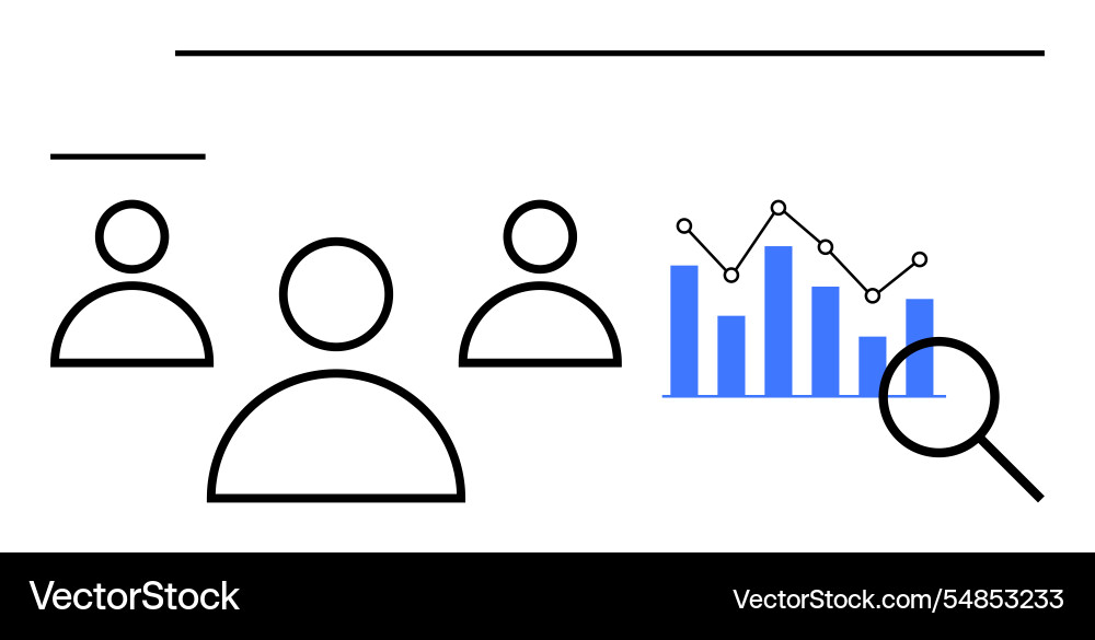 Team collaboration with data analytics Team collaboration with data analytics vector image