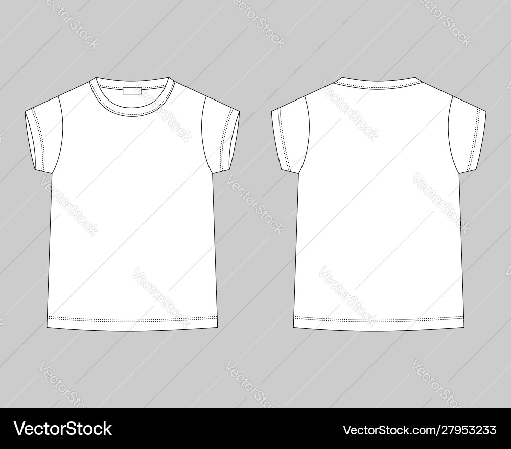 Technical sketch children t shirt on gray Technical sketch children t shirt on gray vector image