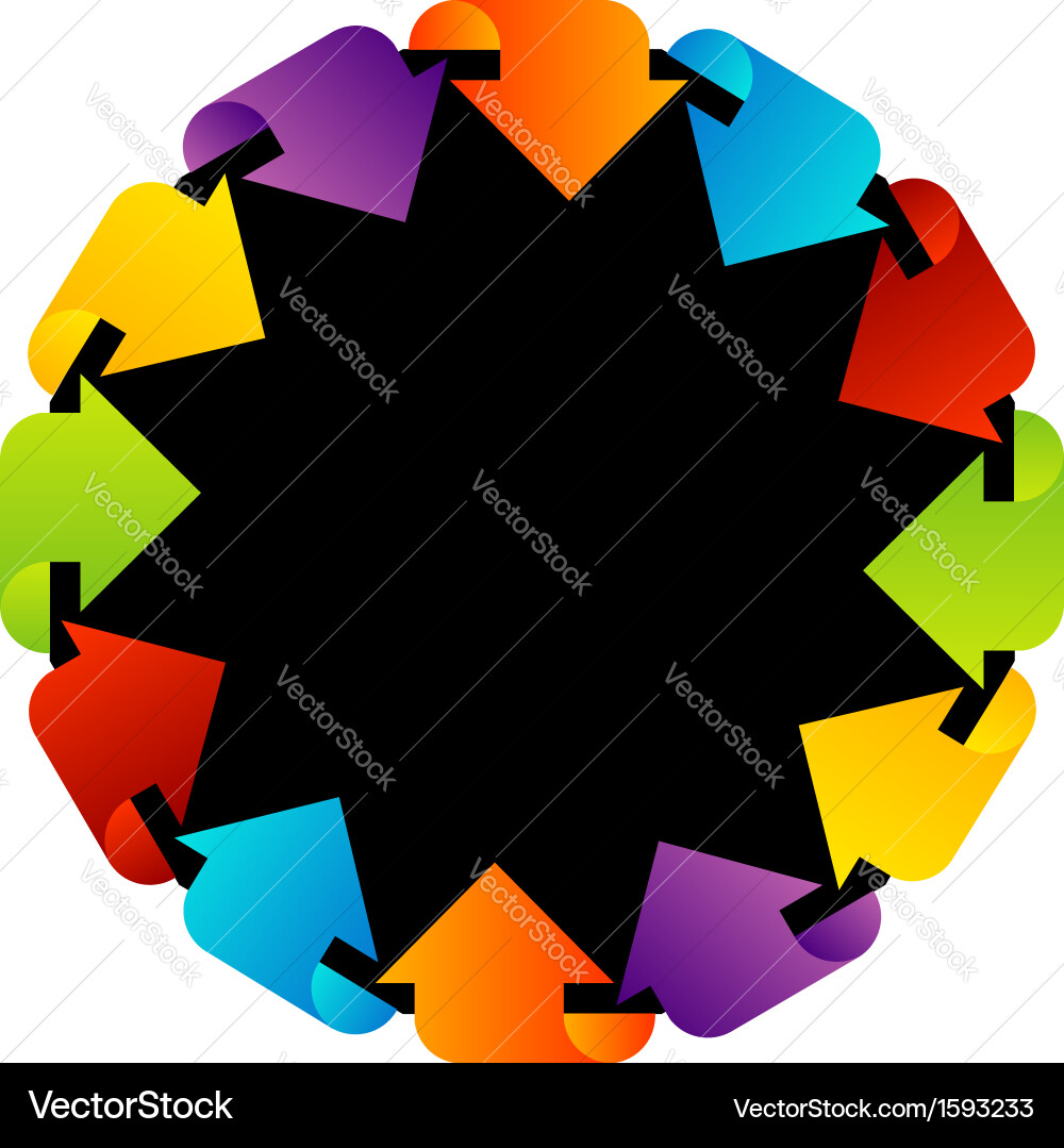 Text box with arrows vector image