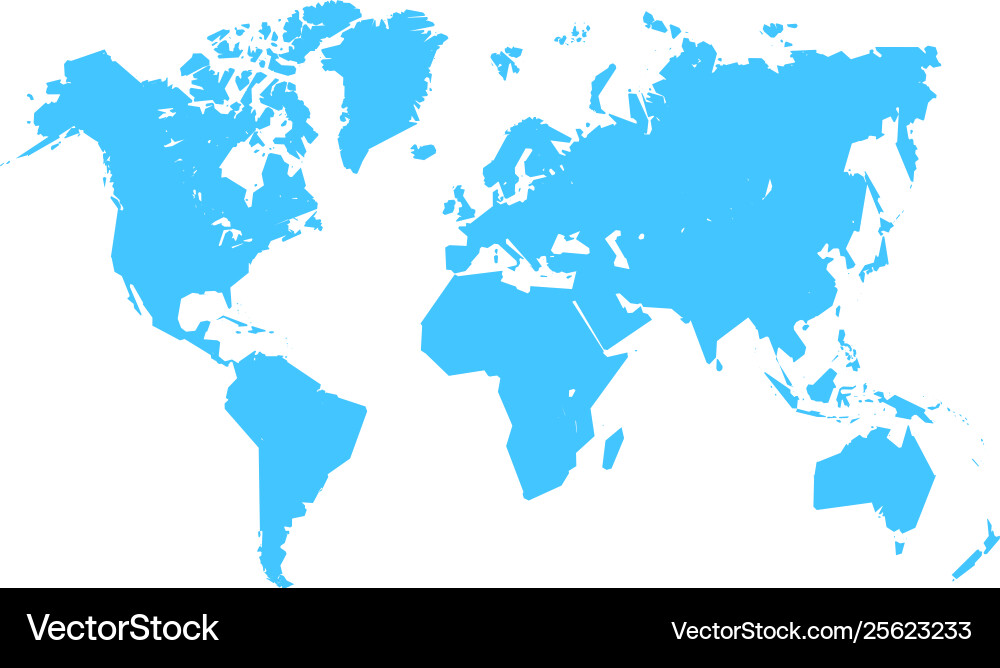 World Map Silhouette Vector Image