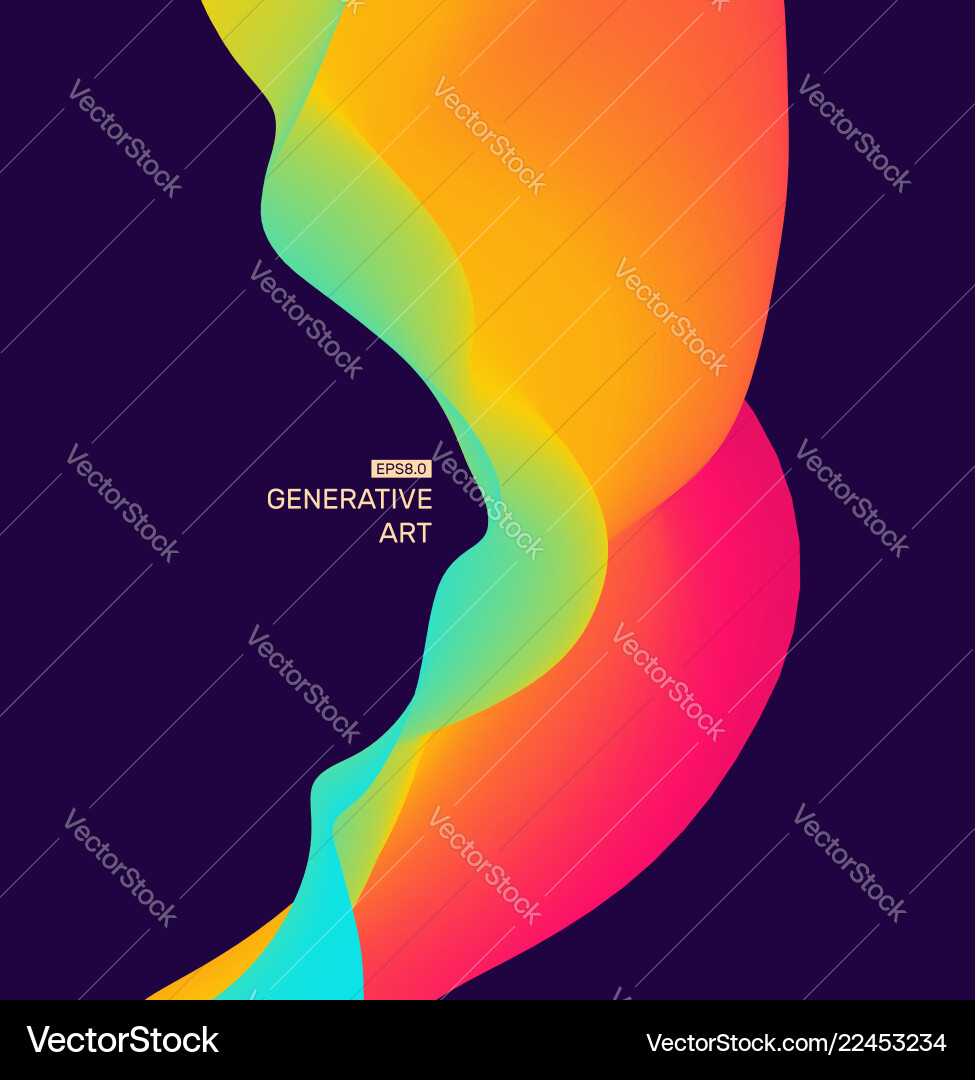 3d wavy background dynamic effect design template 3d wavy background dynamic effect design template vector image