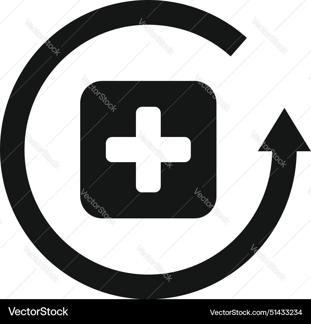 A medical cross within Royalty Free Vector Image