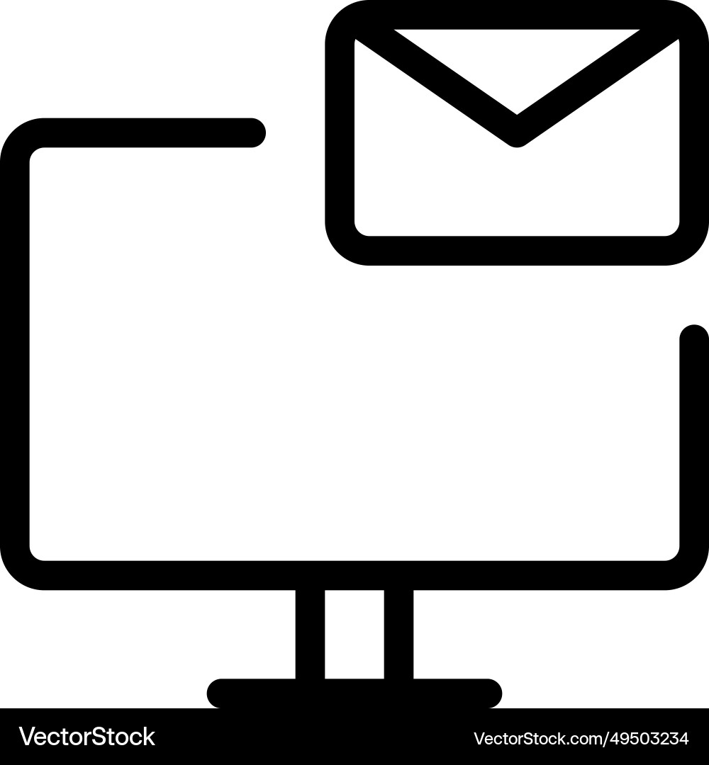 Accessing and managing emails on desktop Vector Image
