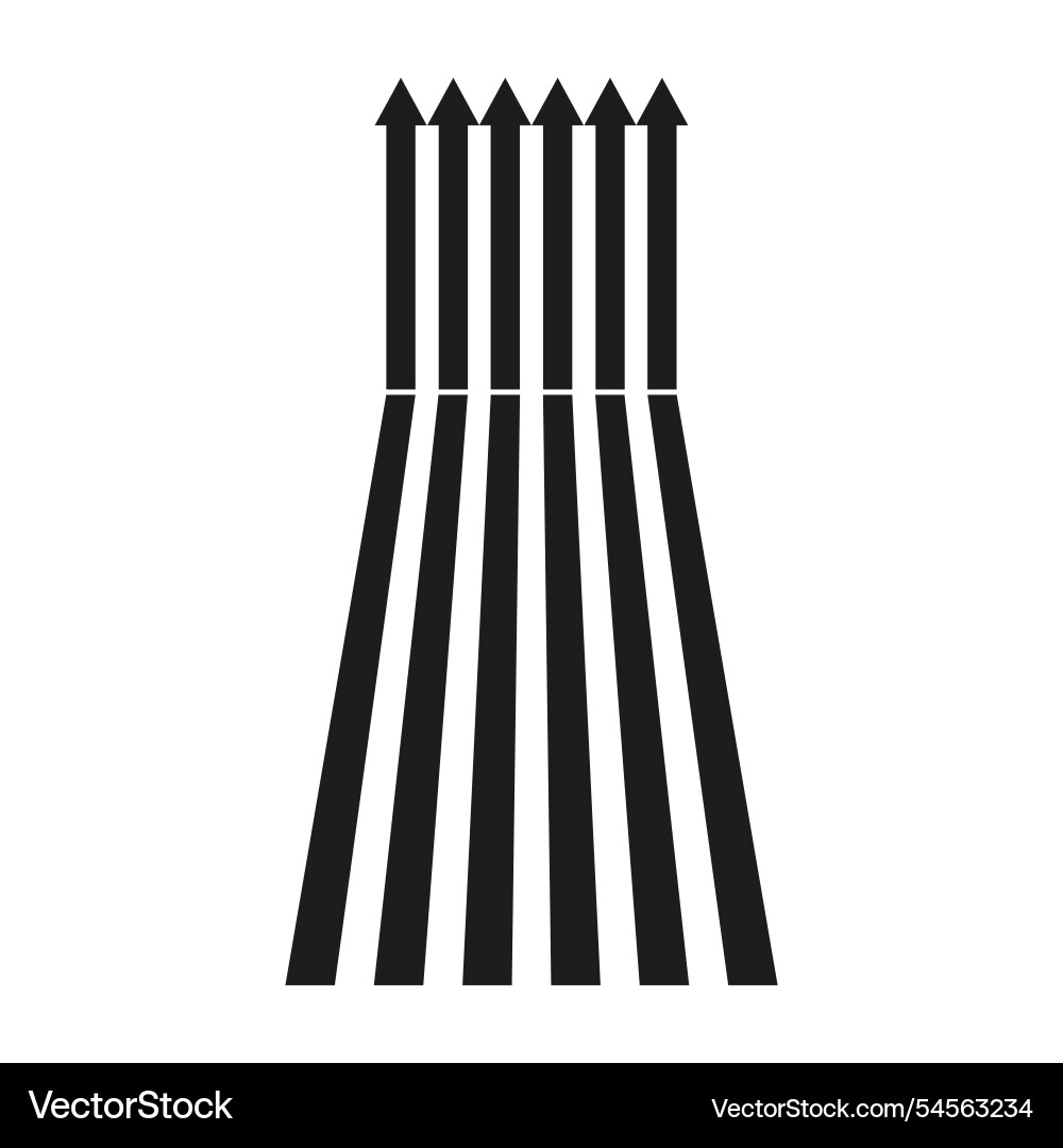 Arrow direction icon upward growth symbol pathway Vector Image