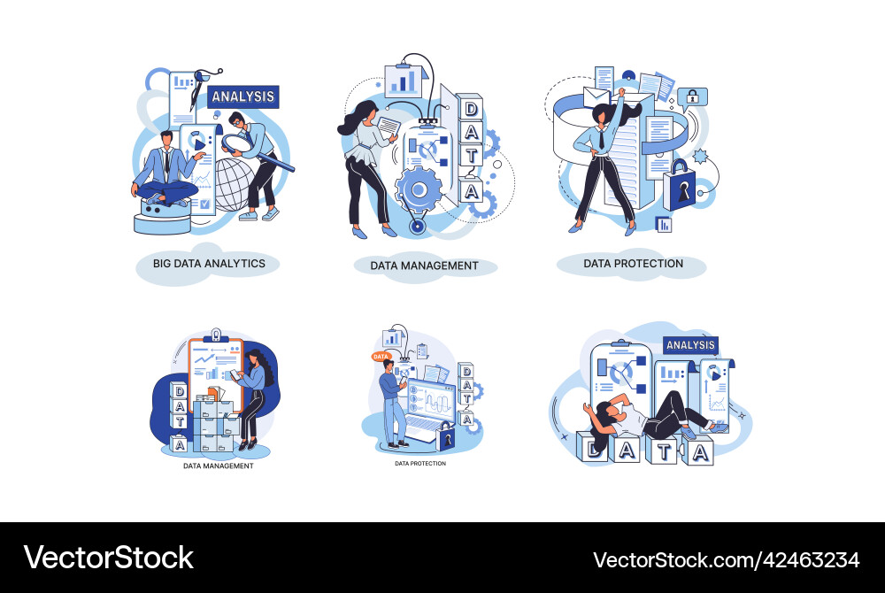 Big data analytics platform management Big data analytics platform management vector image