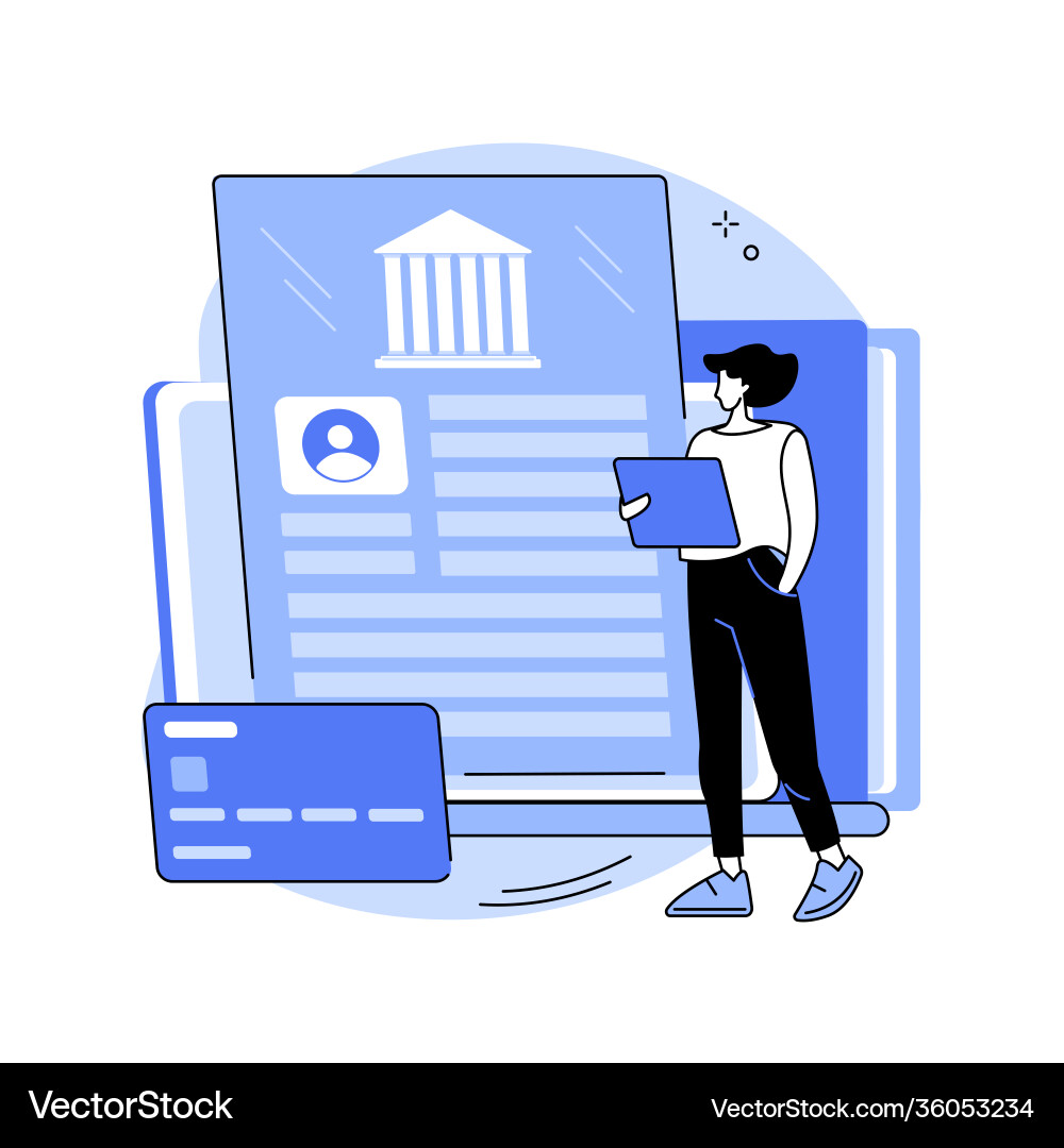 Card-on-file abstract concept Card-on-file abstract concept vector image