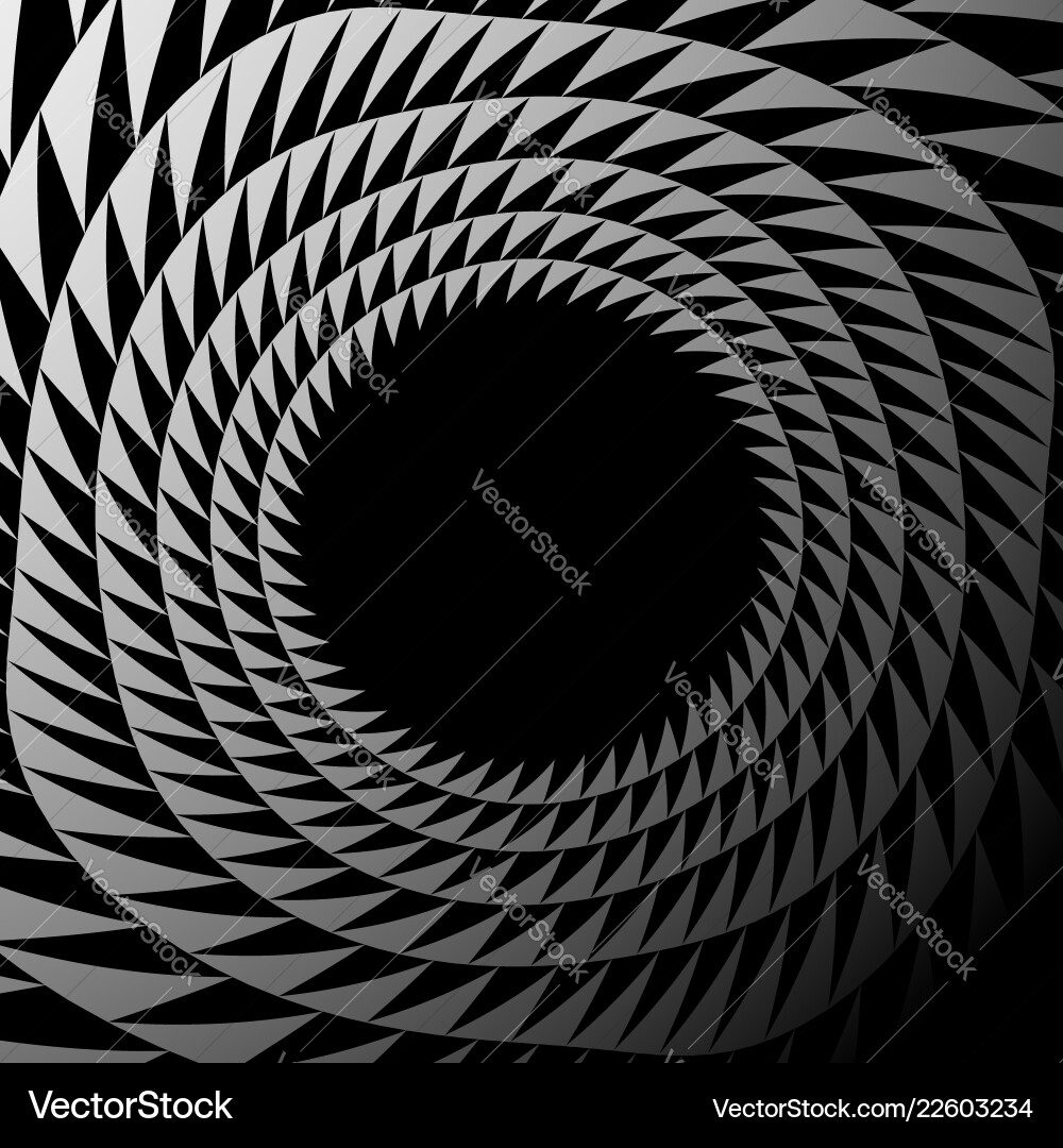 Circle with triangle pattern - textured circular Circle with triangle pattern - textured circular vector image