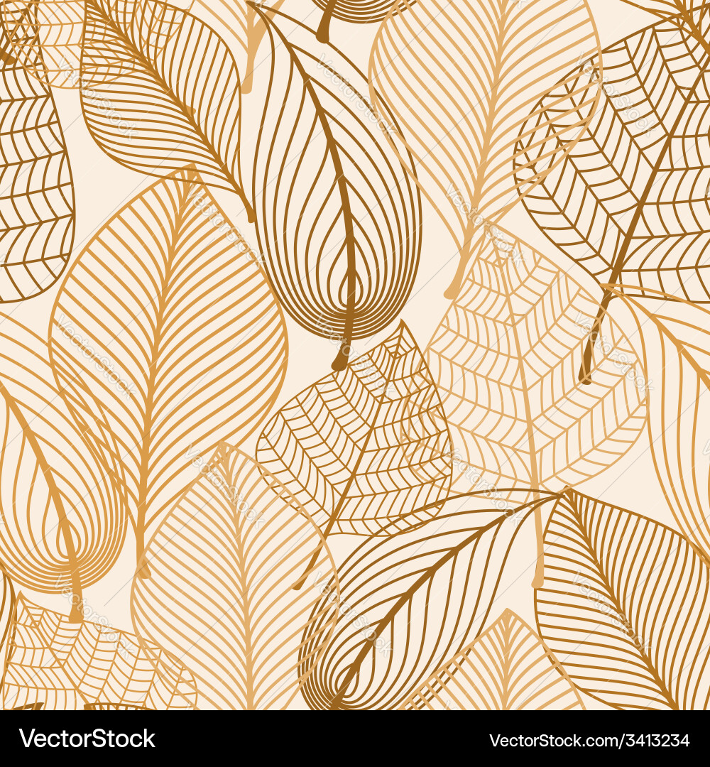 Elegant Autumn Leaf Pattern vector image