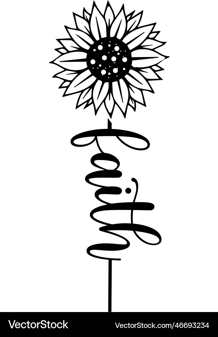 Faith daisy svg design Faith daisy svg design vector image