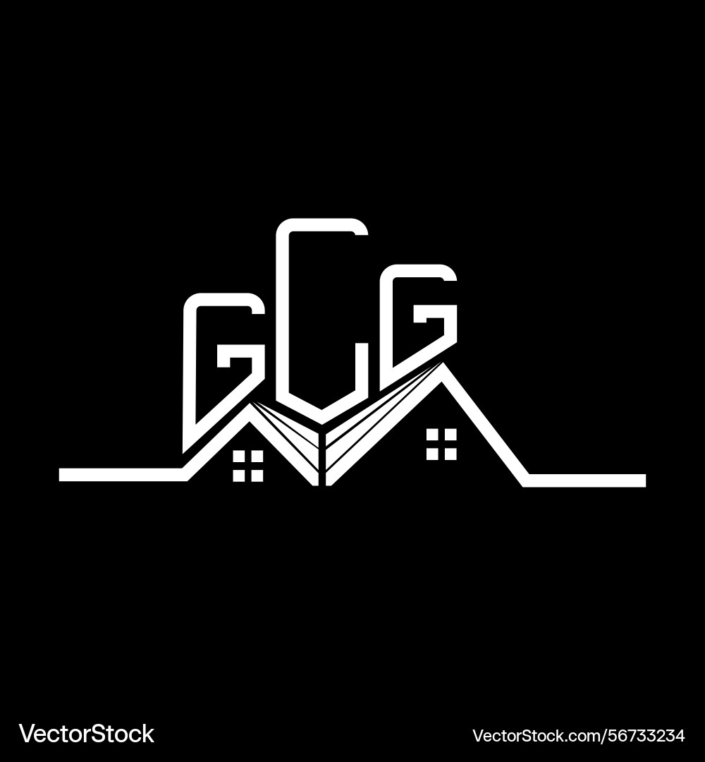 Glg real state logo design simple and modern Vector Image