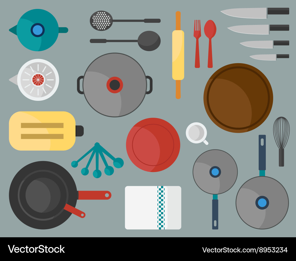 Kitchen tool flat design Royalty Free Vector Image