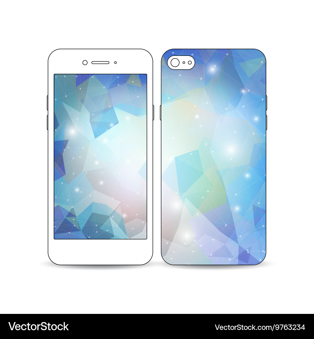 Mobile smartphone with an example of the screen Vector Image