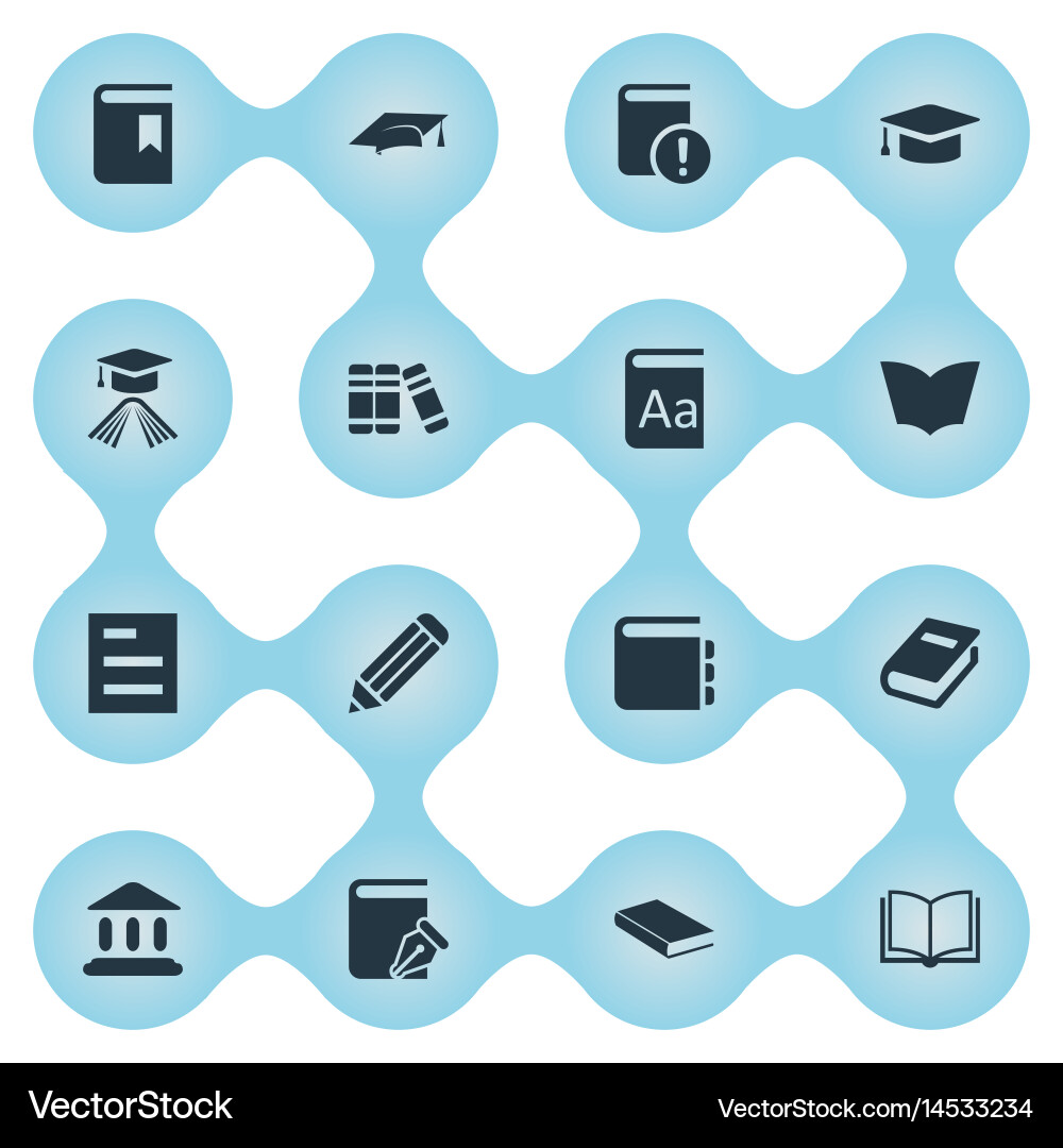 Set of simple reading icons Vector Image