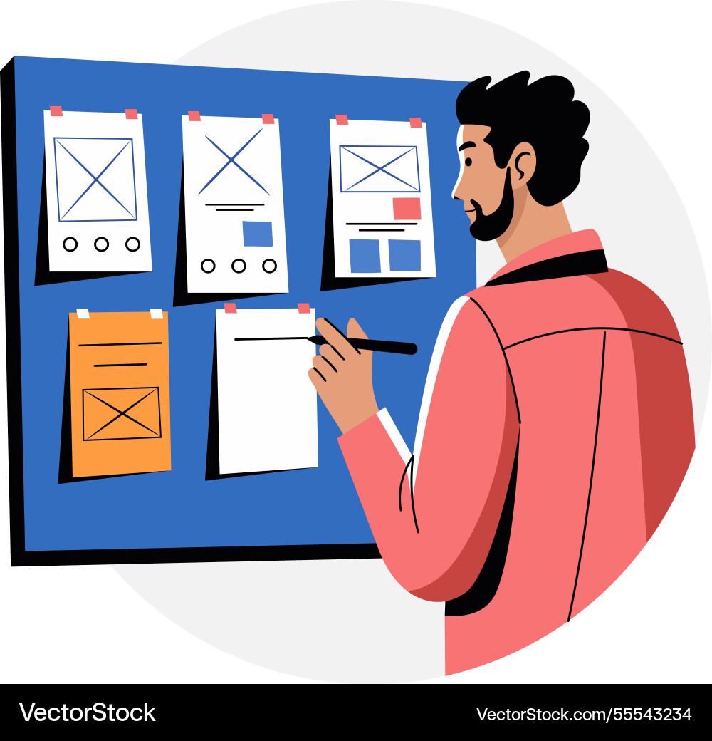 Wireframe design Vector Image