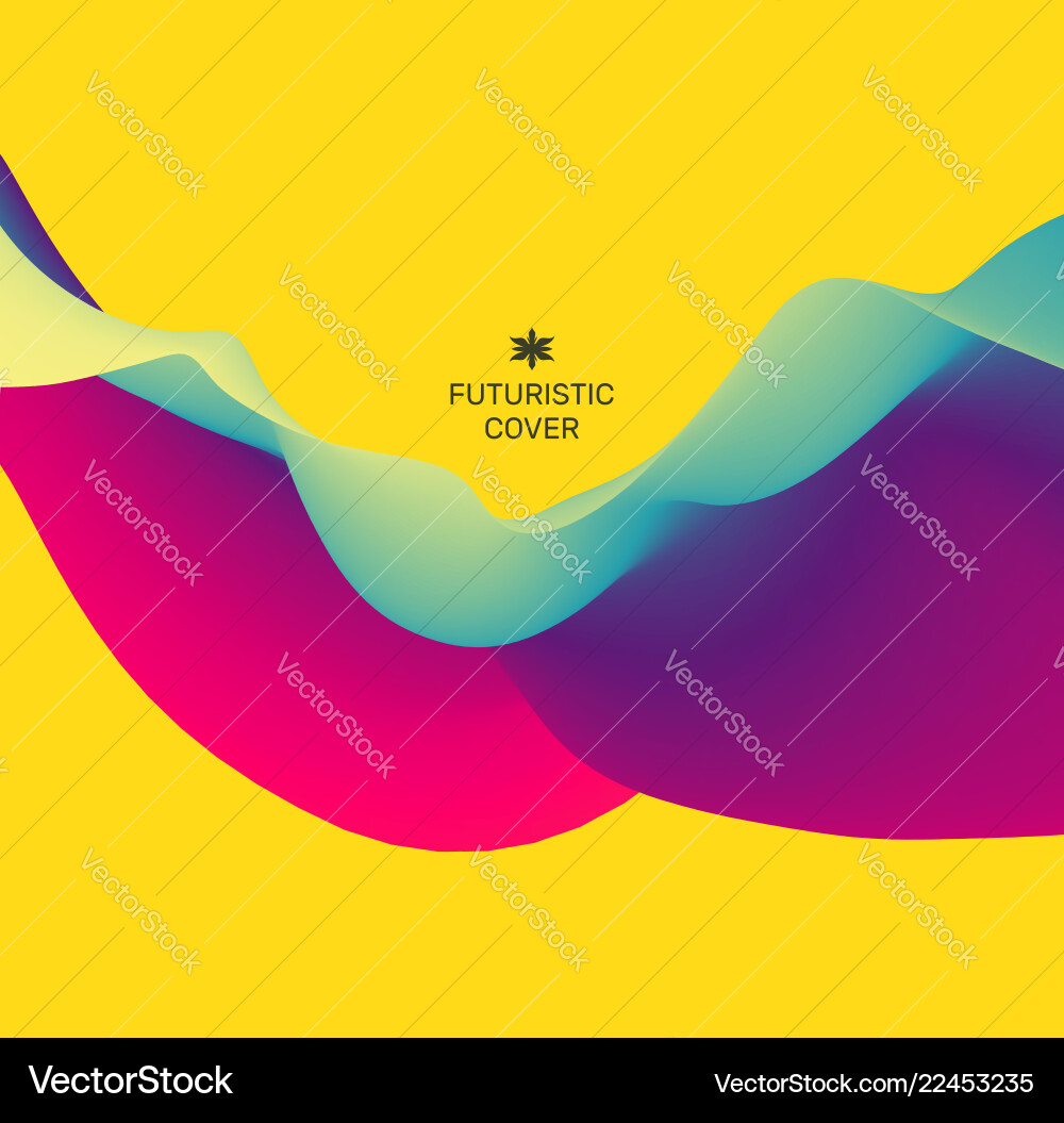 3d wavy background dynamic effect design template 3d wavy background dynamic effect design template vector image