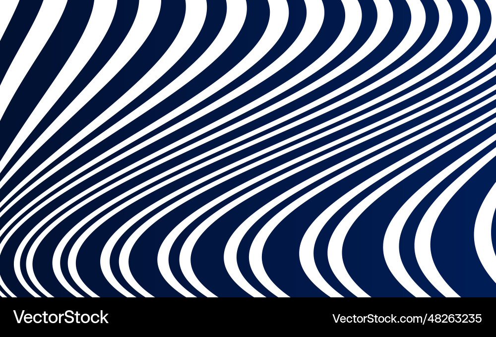 Abstract curved lines pattern on blue background vector image