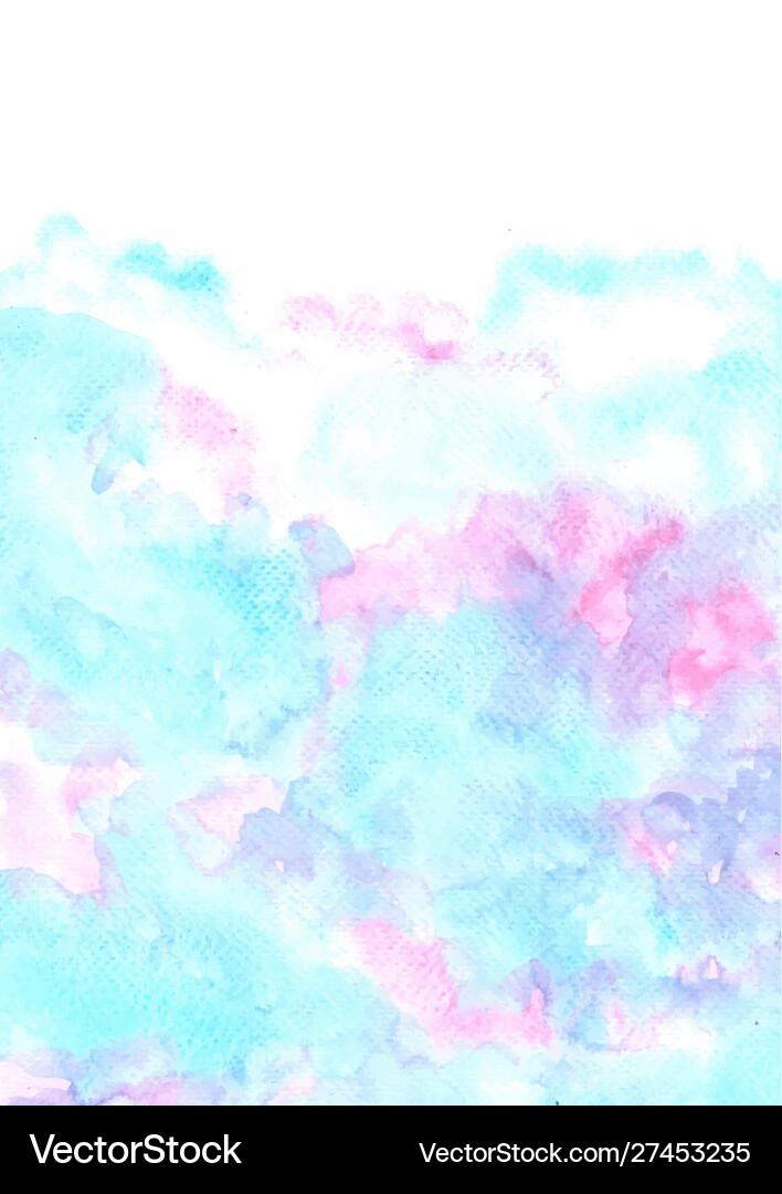 Abstract fairy tale sky watercolor background vector image