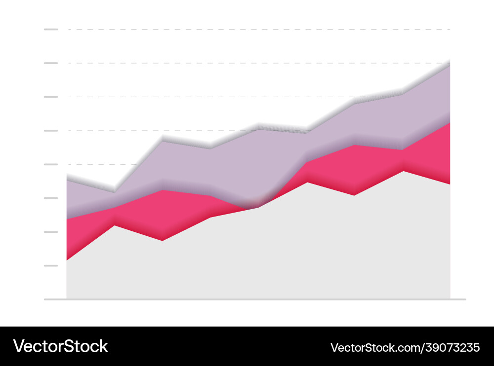 Abstract financial paper chart with three curve go Abstract financial paper chart with three curve go vector image