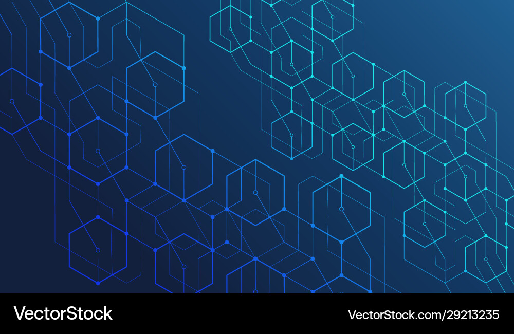 Abstract lines and dots connect background Vector Image