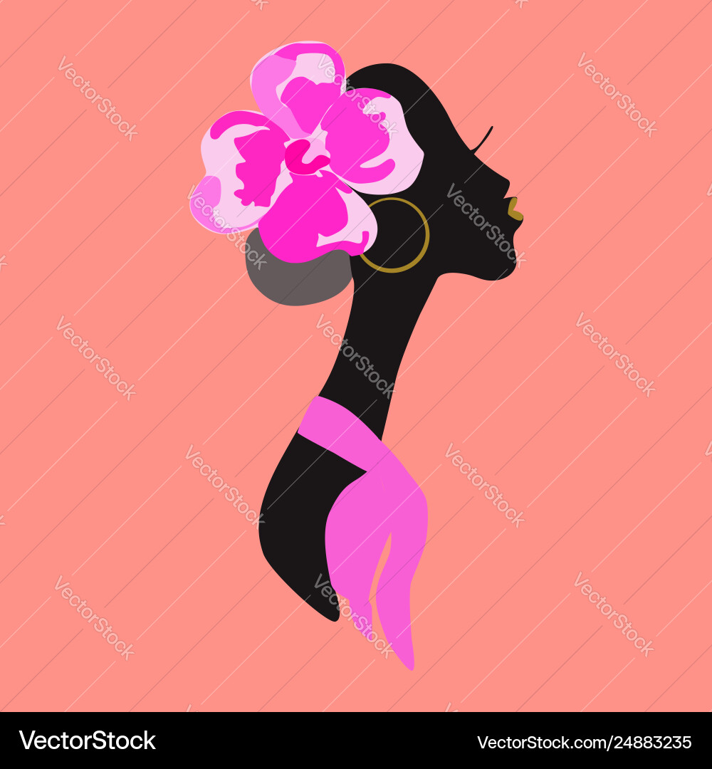African Woman Portrait Vector Image