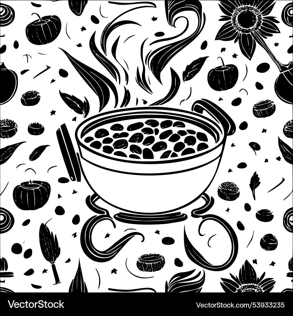 Cauldron abstract pattern seamless Cauldron abstract pattern seamless Vector Image