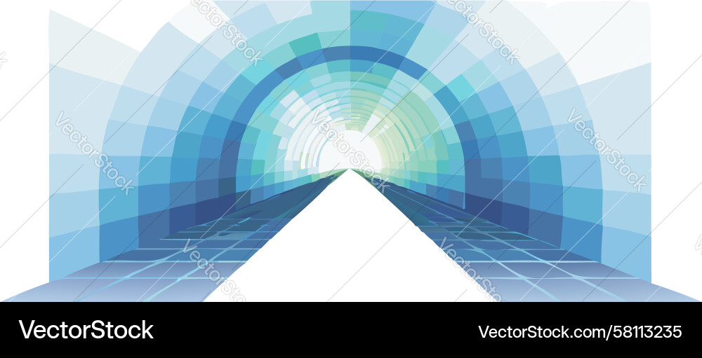Dynamic Gradient Tunnel Arch Vector Image
