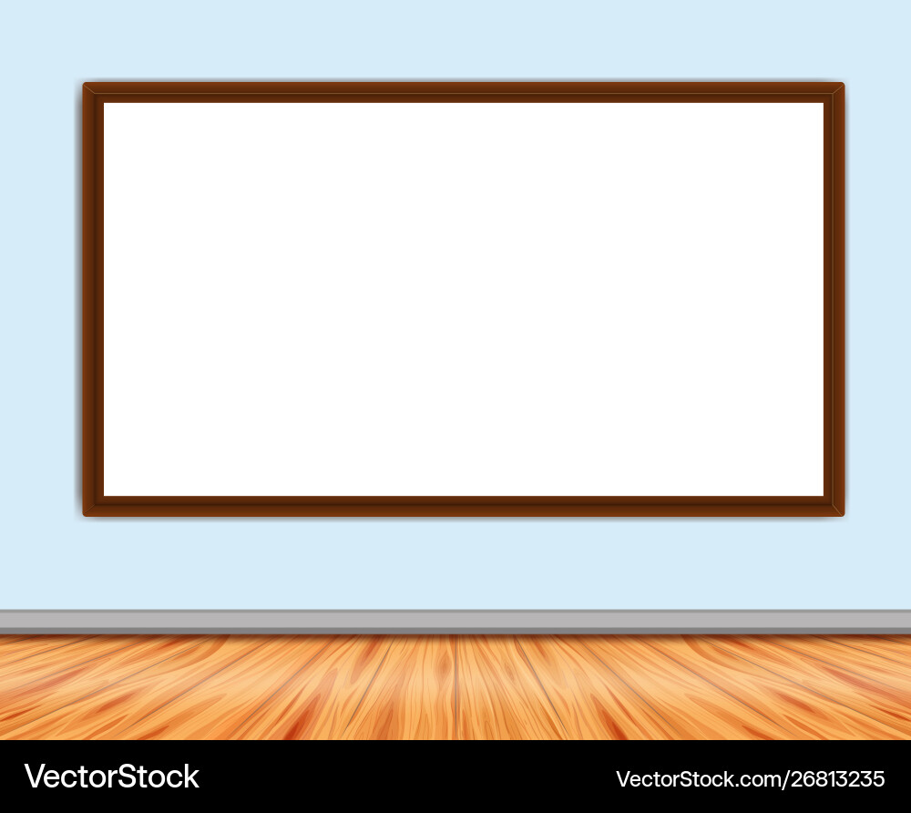 Frame design with board and floor vector image